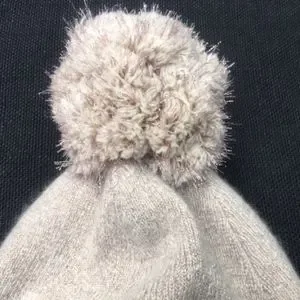 Cashmere Shine Pom Pom Cuffed Beanie Cashmere & Lurex Cuffed Beanie with Faux Pom Pom – Carolyn  main image 3